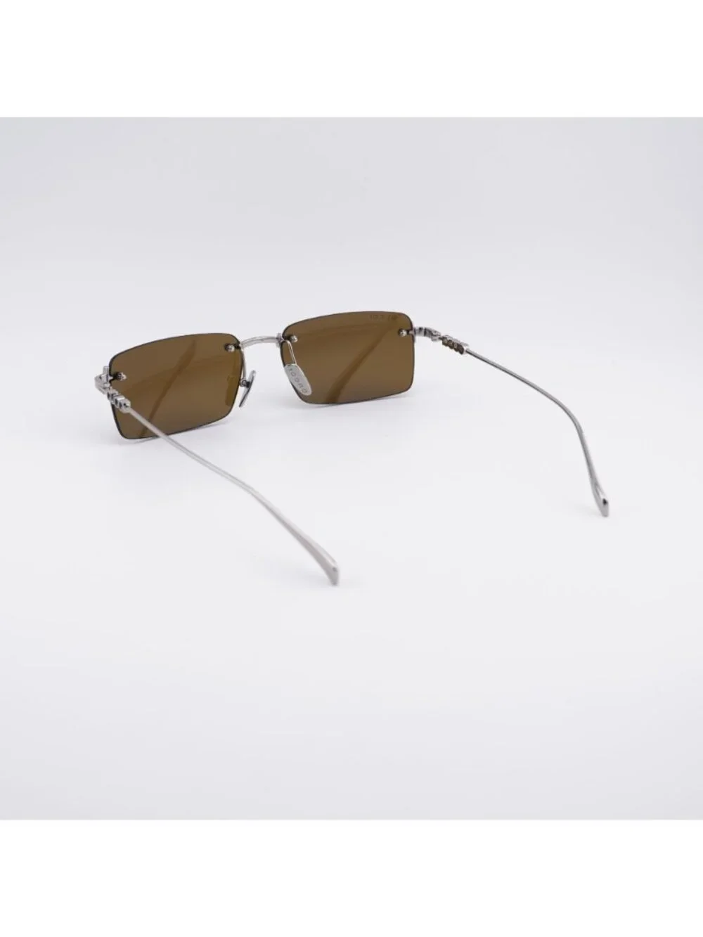 Gucci GG1941S 002 Sunglasses Silver Rectangle Frame, Green Lenses